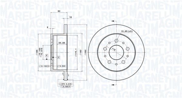 Magneti Marelli Disco Freno Post. Fiat Du Df0235
