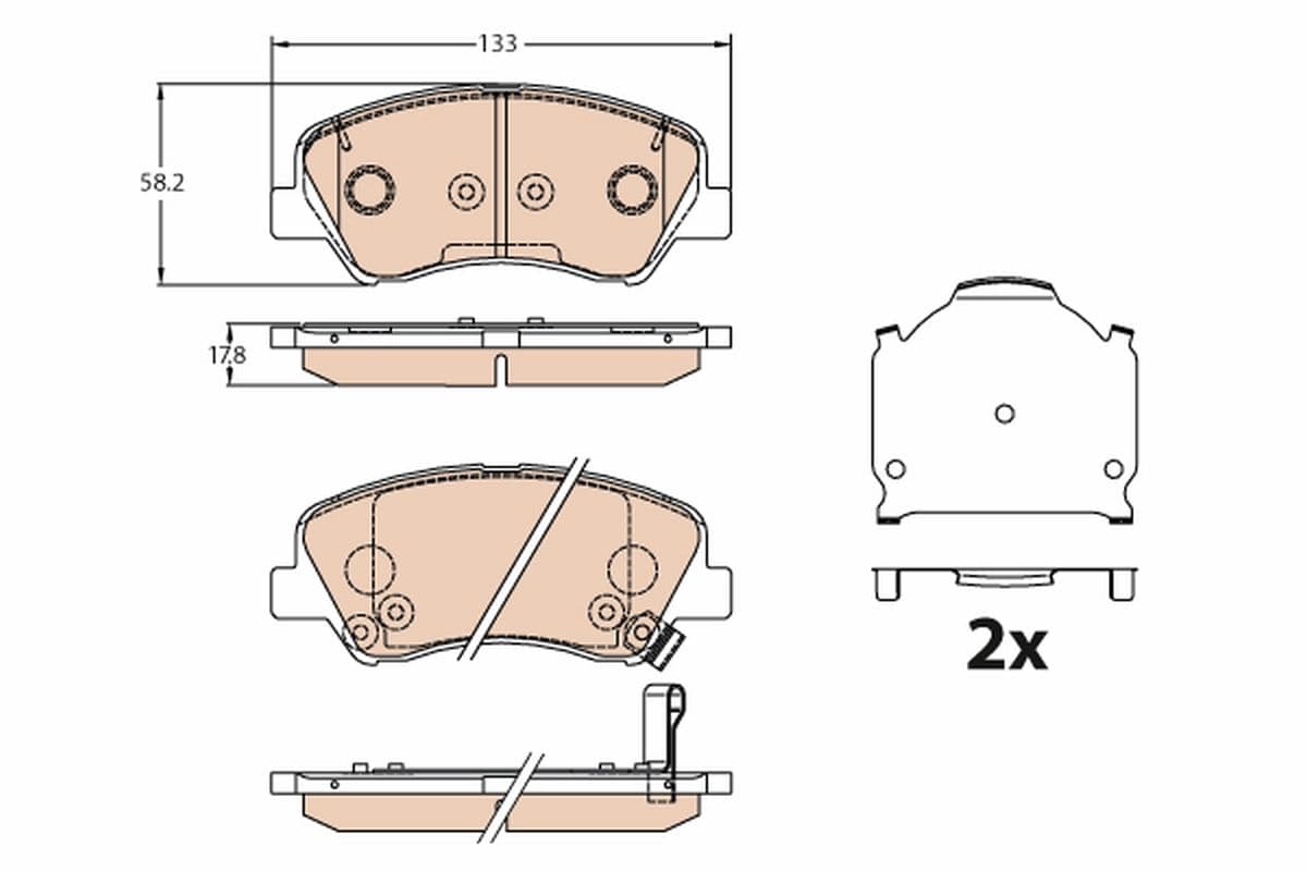 Trw Pastiglia Freno Hyundai I20 2014 >>, I20 Coupe 201 Gdb3630