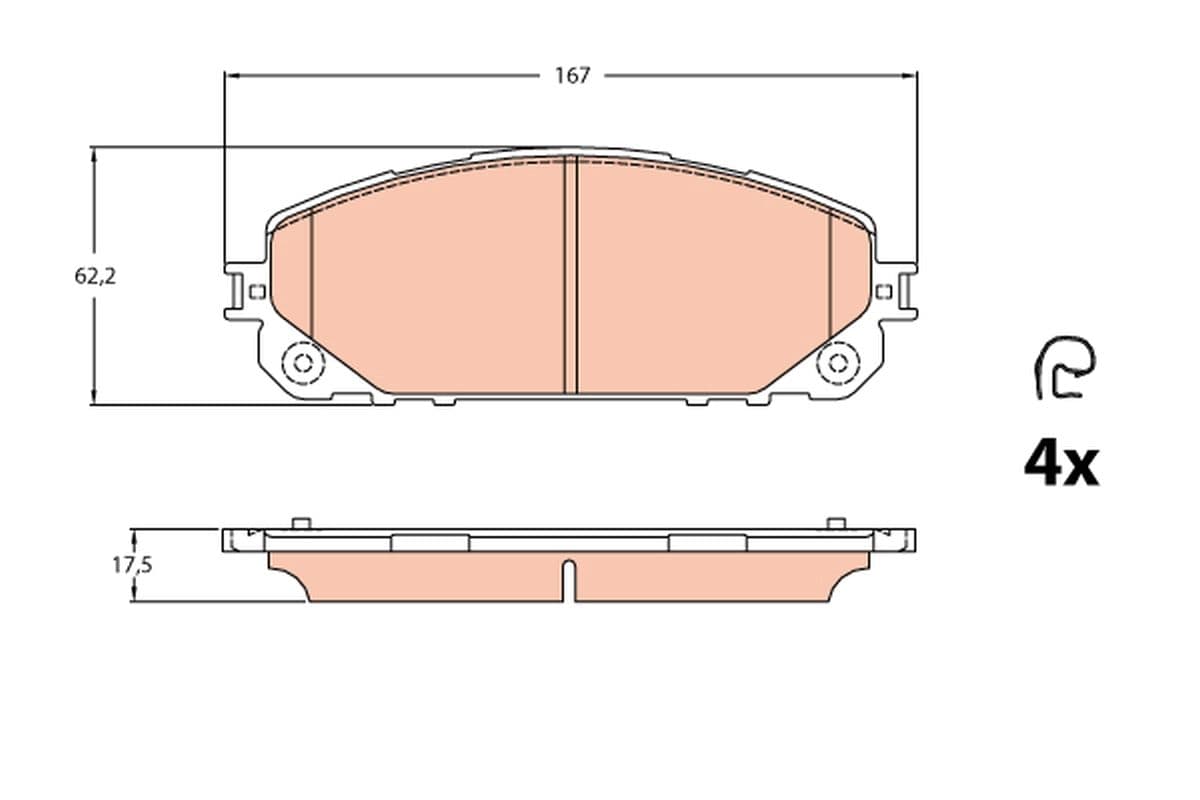 Trw Pastiglia Freno Ant .Jeep Cherokee 2013 >> Gdb2094