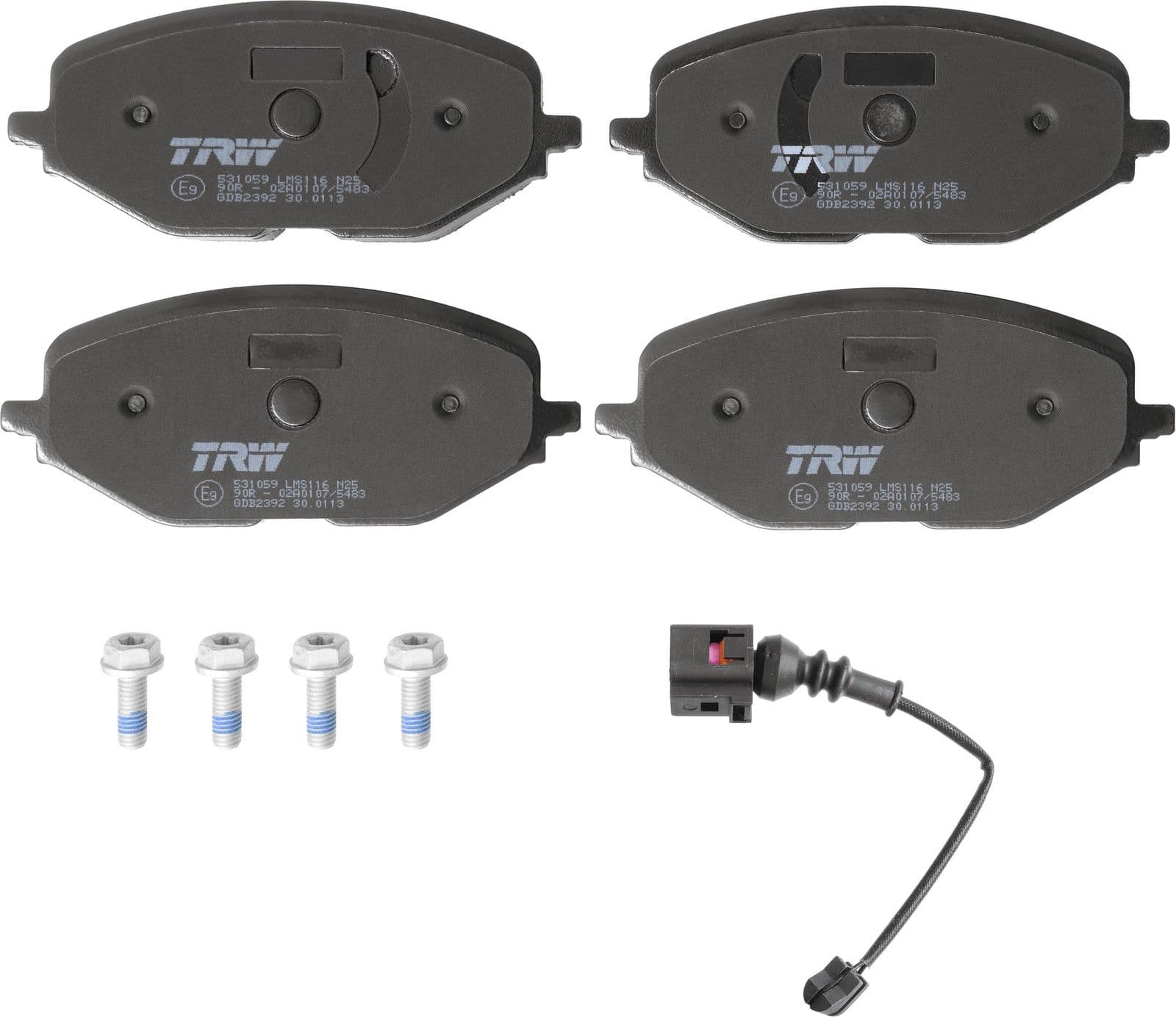 TRW Kit pastiglie freno, Freno a disco GDB2392
