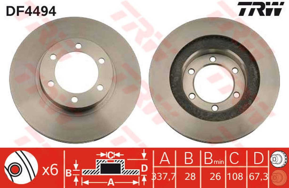 Trw Toyota Land Cruiser (J12) 3.0 D-4D (Kdj120) Ant Df4494
