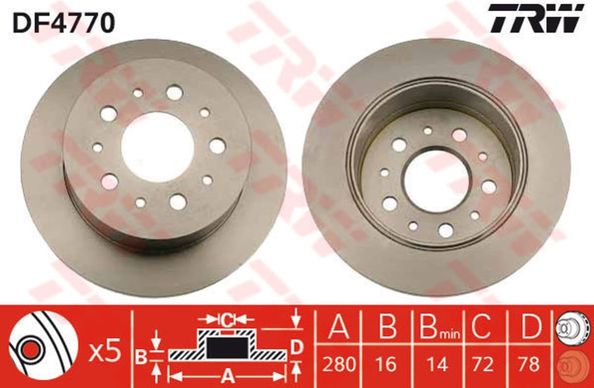 Trw Fiat Ducato/Jumper/Boxer 1400Kg 130 Multijet 2,3 D Df4770