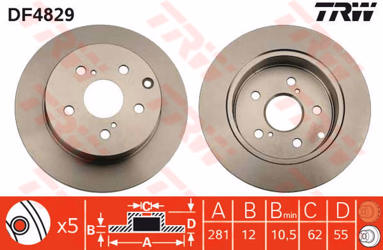 Trw Toyota Rav 4 Iii (Aca_, Ace_) 2.2 D-Cat Post Df4829