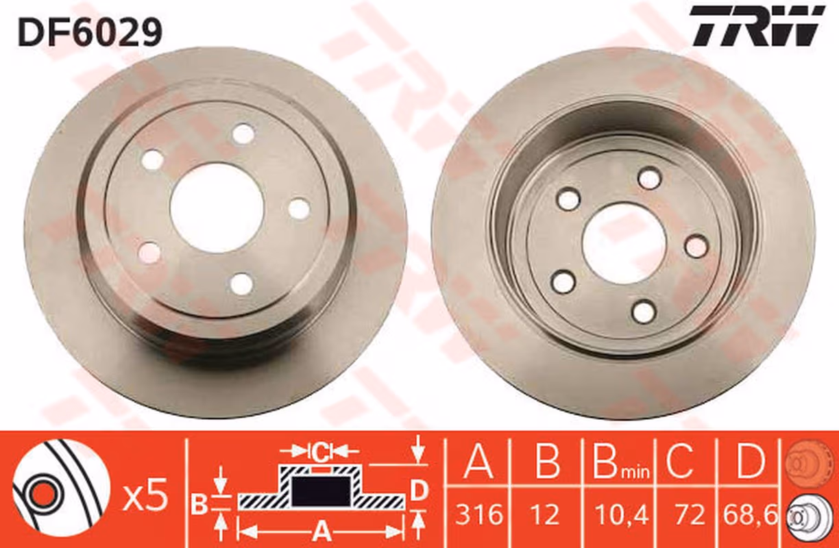 Trw Post Jeep (Chrysler) Wrangler 03/06> Df6029