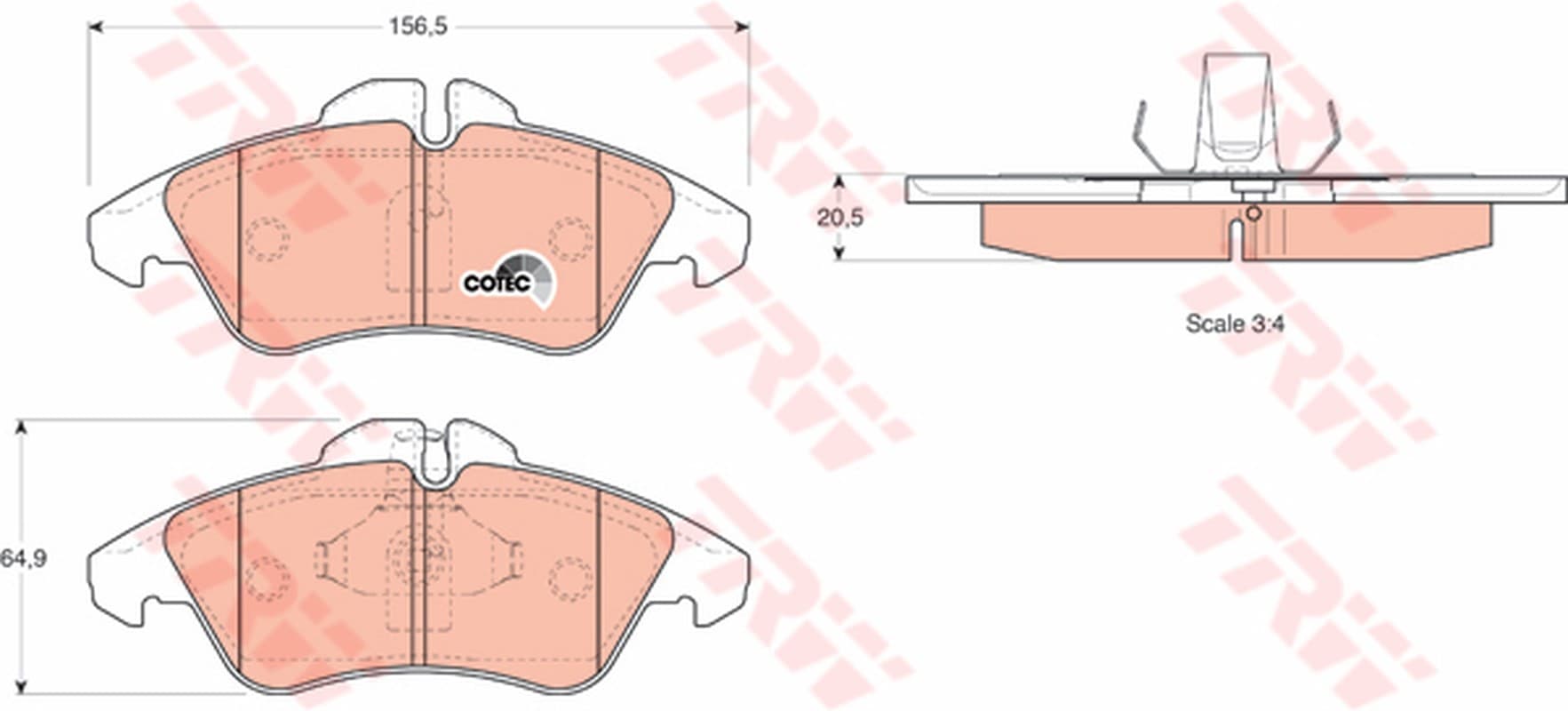 Trw Pattini Freno Volkswagen Vito (638)/Sprinter 2-T Gdb1220