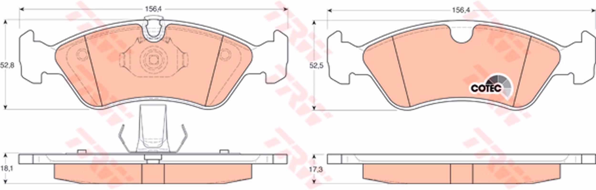 Trw Pattini Freno Opel Astra F/Vectra B 1.6 I Gdb1300