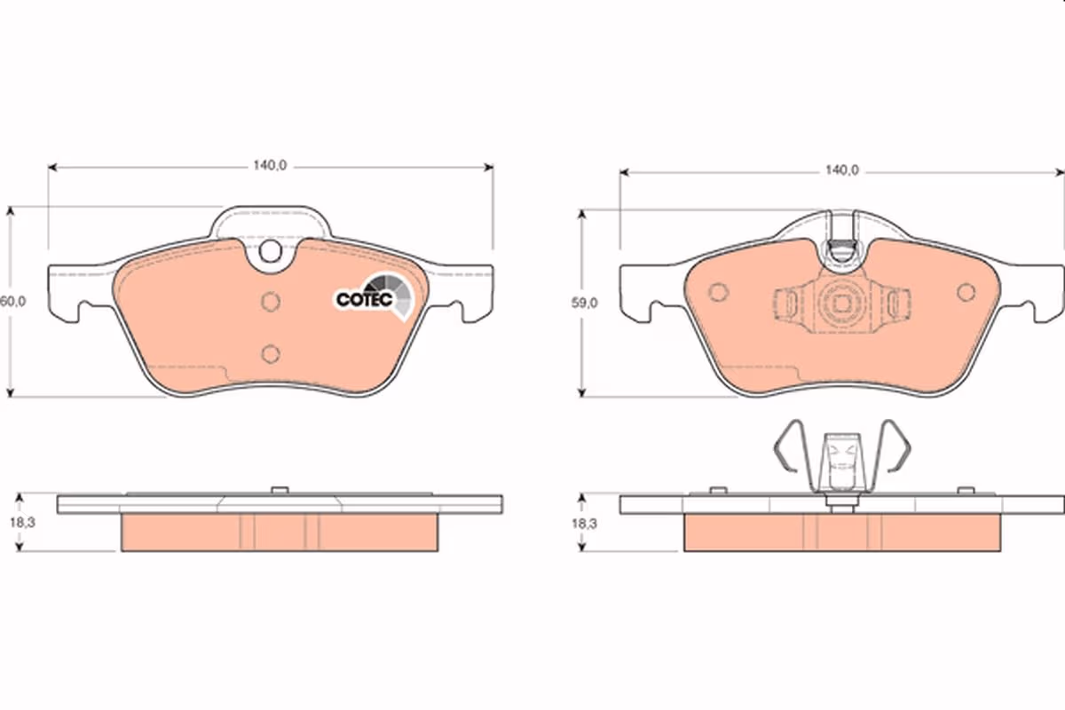 Trw Pattini Freno Mini Mini One/Cooper 02-> 1.6 S Wor Gdb1476