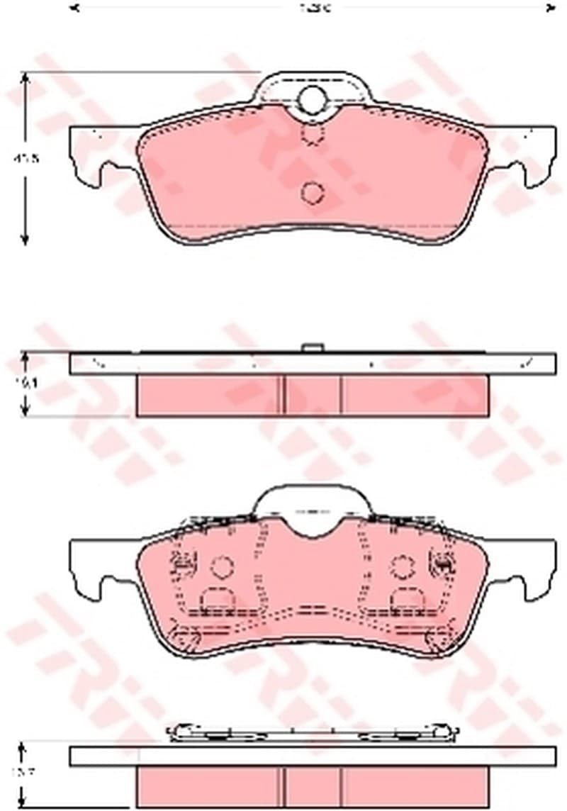 Trw Pattini Freno Mini Mini (R50, R53) Cooper S Gdb1477