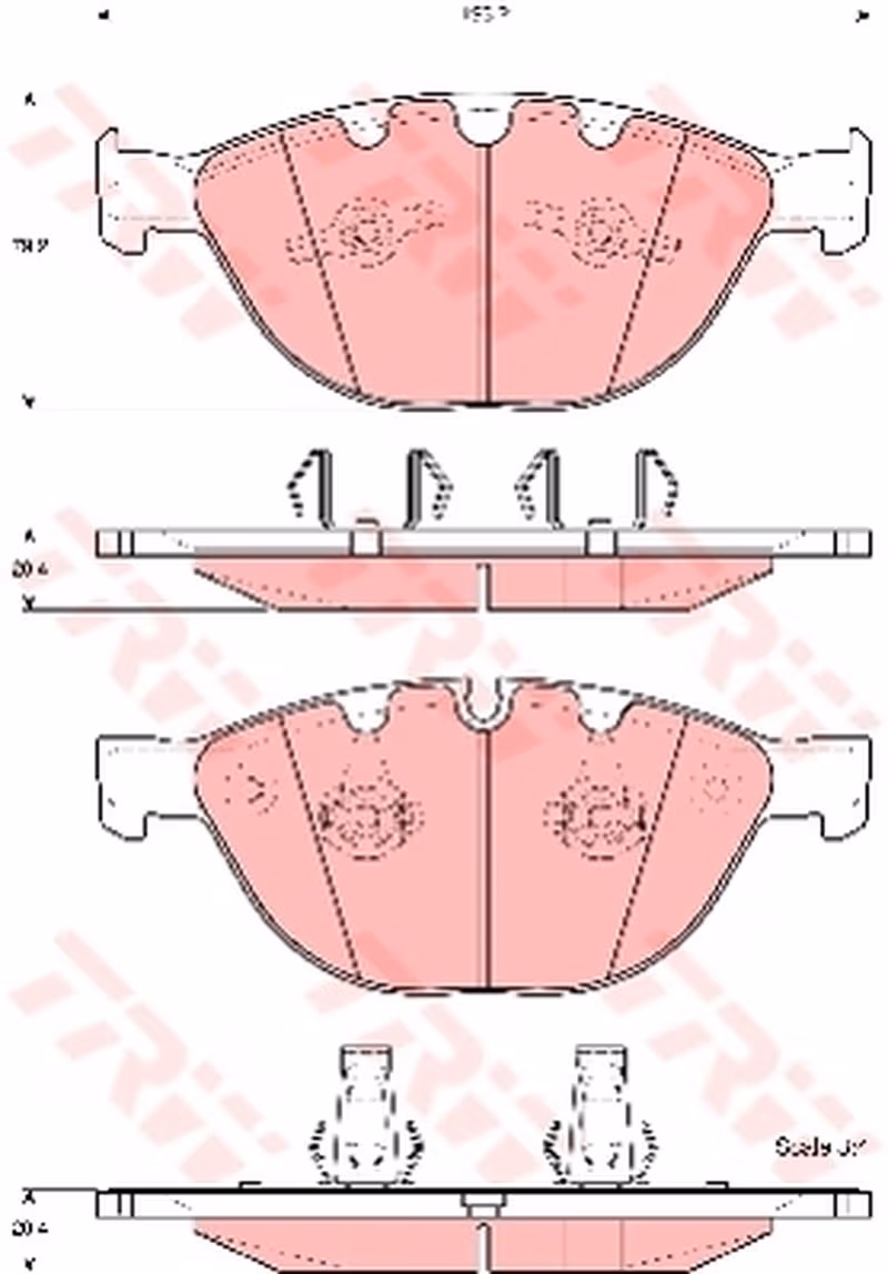 Trw Pattini Freno Bmw 7 (E65, E66) 760 Gdb1558