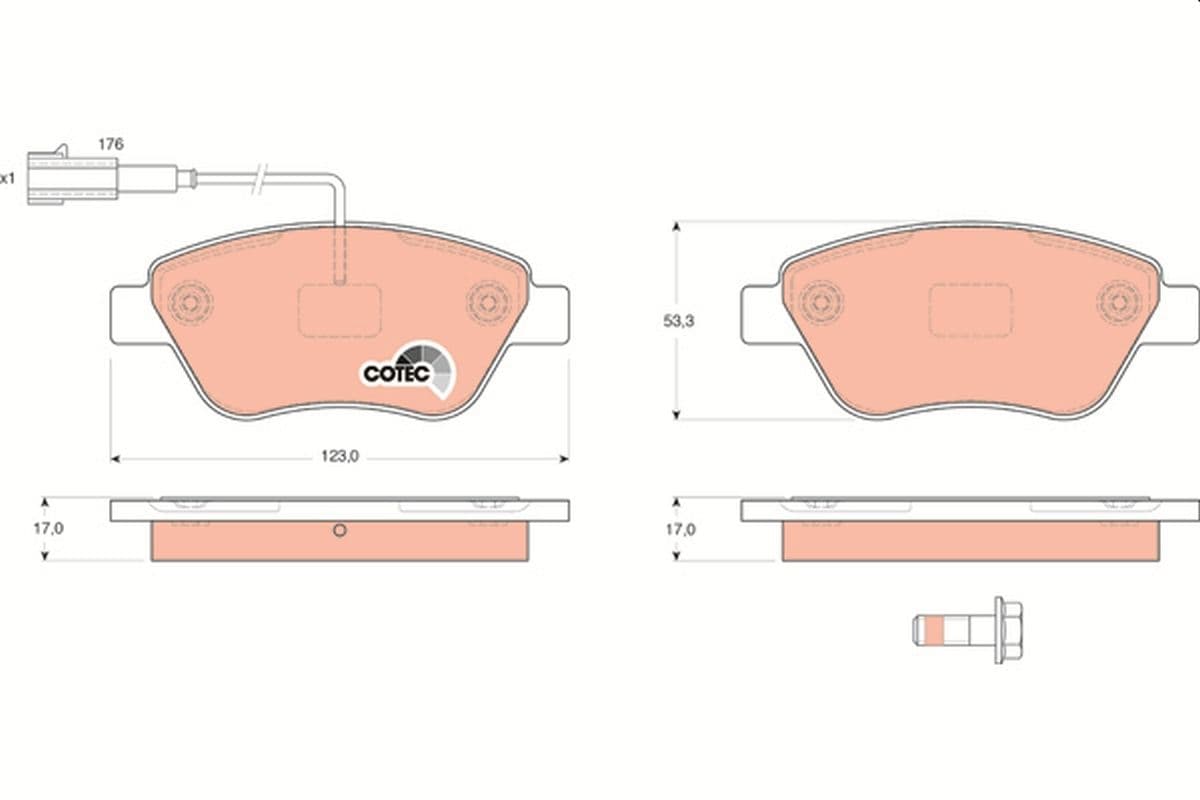 Trw Pattini Freno Fiat Doblo/Idea - Lancia Musa 2003 Gdb1590