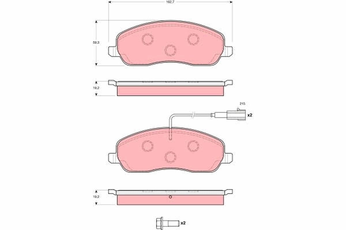 Trw Pattini Freno Lancia Thesis (841Ax) 3.0 V6 (841Ax Gdb1627