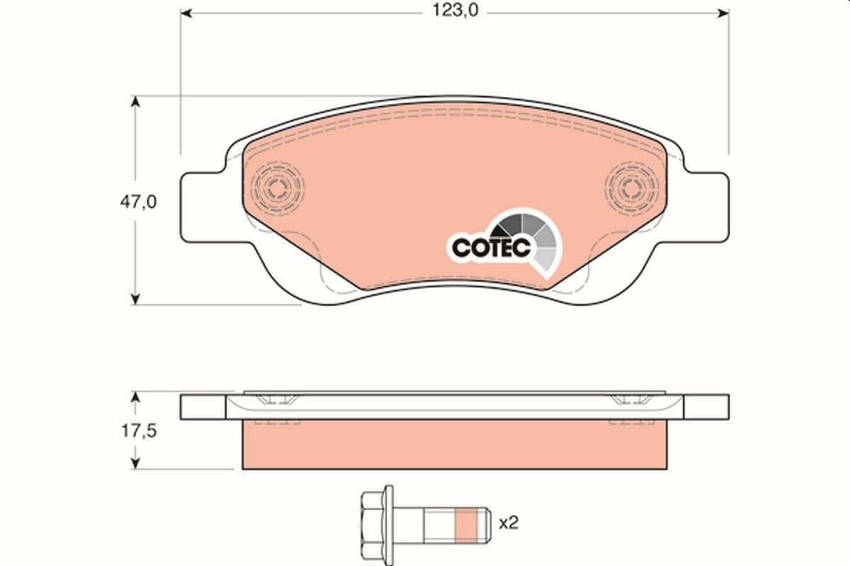 Trw Pattini Freno Citroen C1/107/Aigo T.T (05->) 1.4 Gdb1633