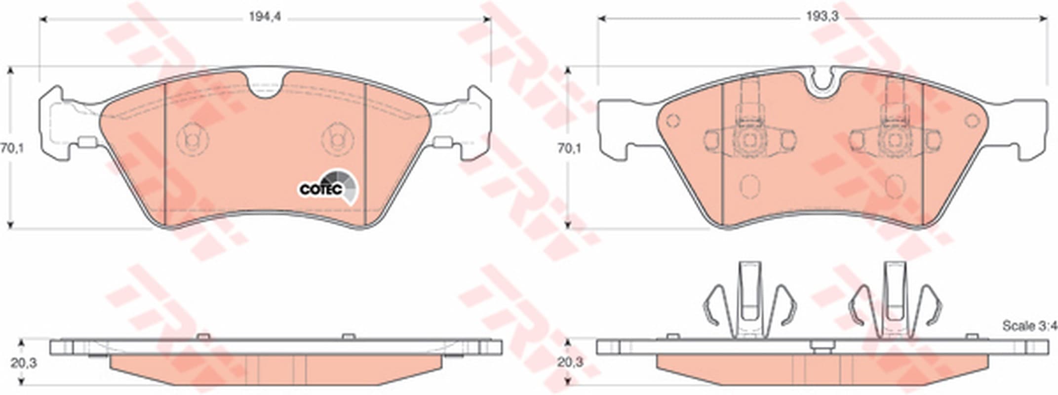 Trw Pattini Freno Mercedes R-Class (W251) 3.0 Gdb1642