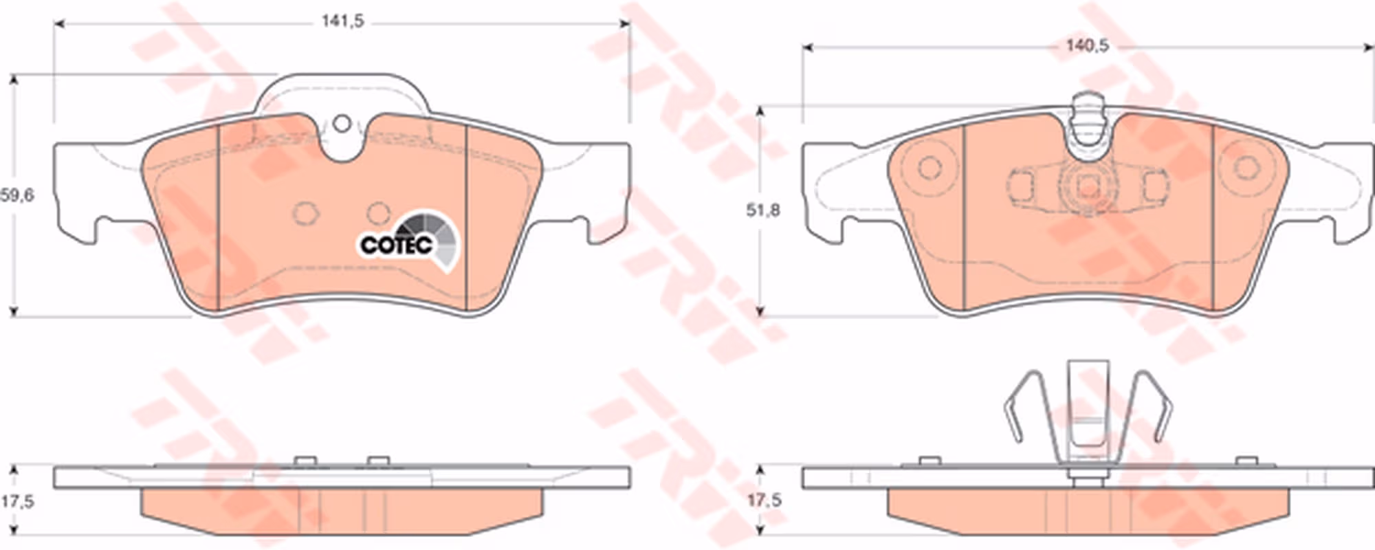 Trw Pattini Freno Mercedes R-Class (W251) 3.0 Gdb1643