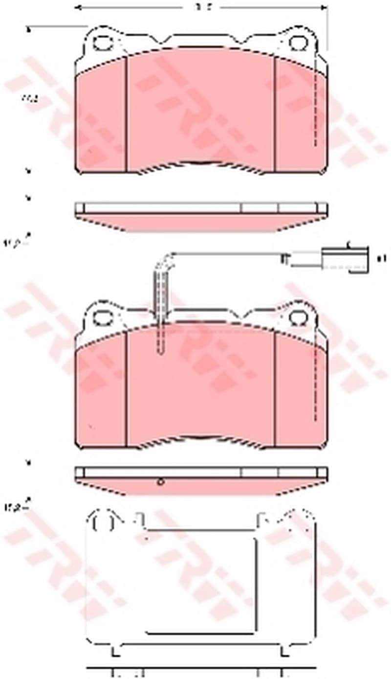 Trw Pattini Freno Alfa Romeo 156 Estate (932) 1.9 Jtd Gdb1645