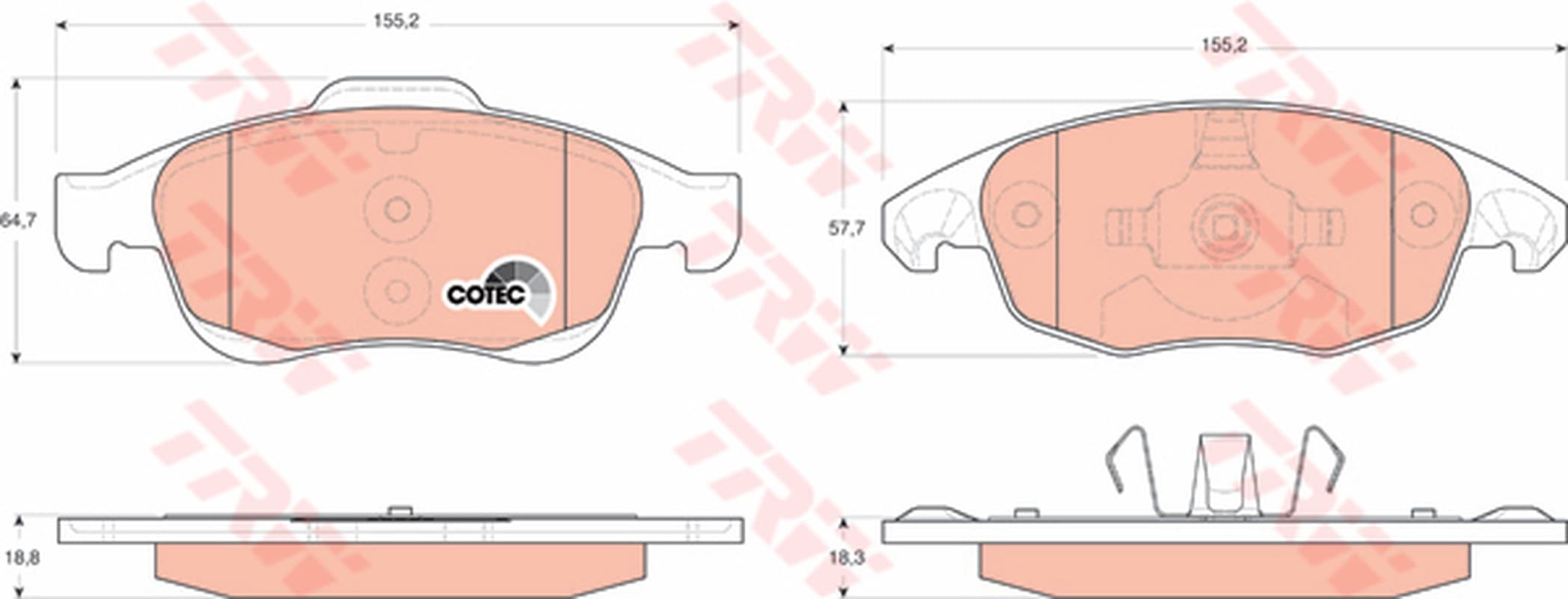 Trw Pattini Freno Citroen Berlingo/C4 1.6 Gdb1690