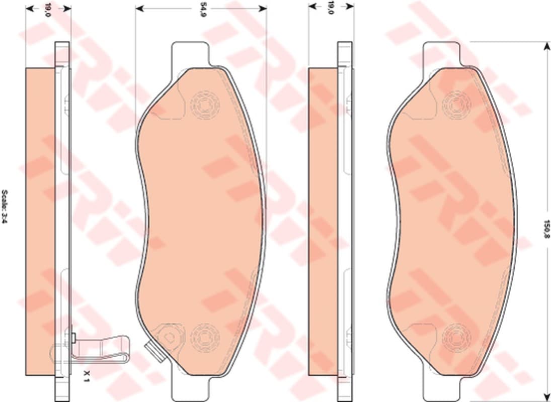 Trw Pattini Freno Opel Corsa D 1.7 Cdti Gdb1713