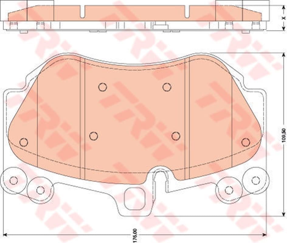 Trw Serie Pattini Porsche Cayenne I,Cayenne Ii Gdb1764