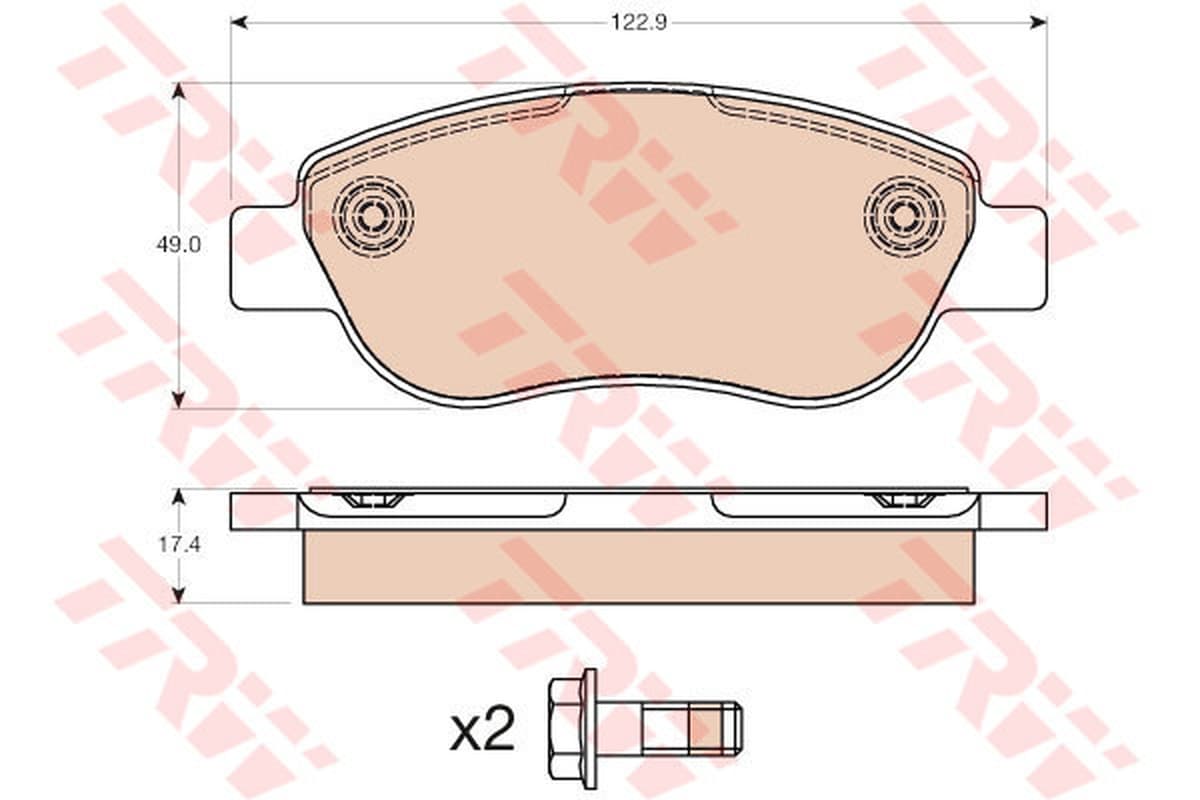 Trw Pastiglia Freno Anteriore Fiat Palio Gdb2008