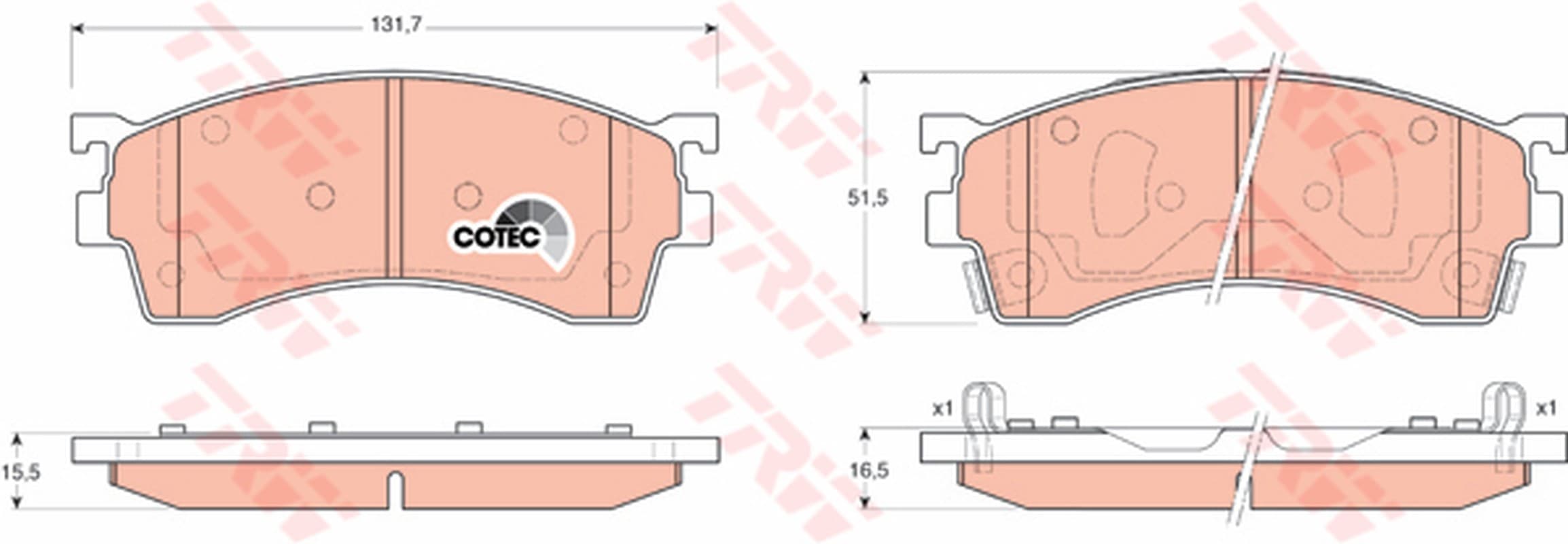 Trw Pattini Freno Mazda 323 Vi 1.8 Gdb3209