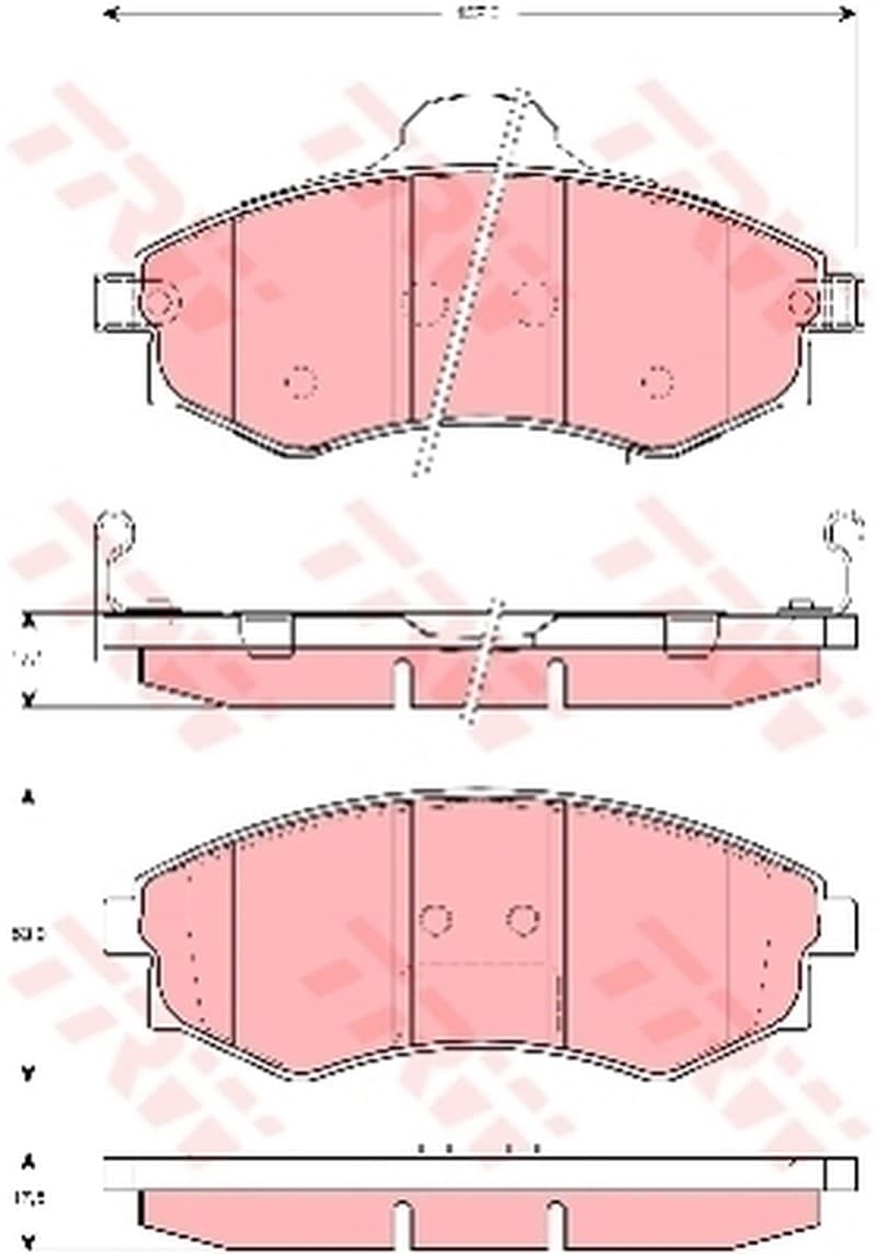 Trw Pattini Freno Hyundai Sonata Iii (Ef) 2.5 V6 24V Gdb3256