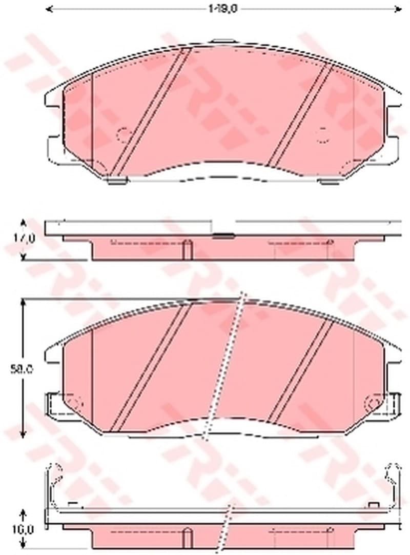 Trw Pattini Freno Hyundai Xg 350 Gdb3257
