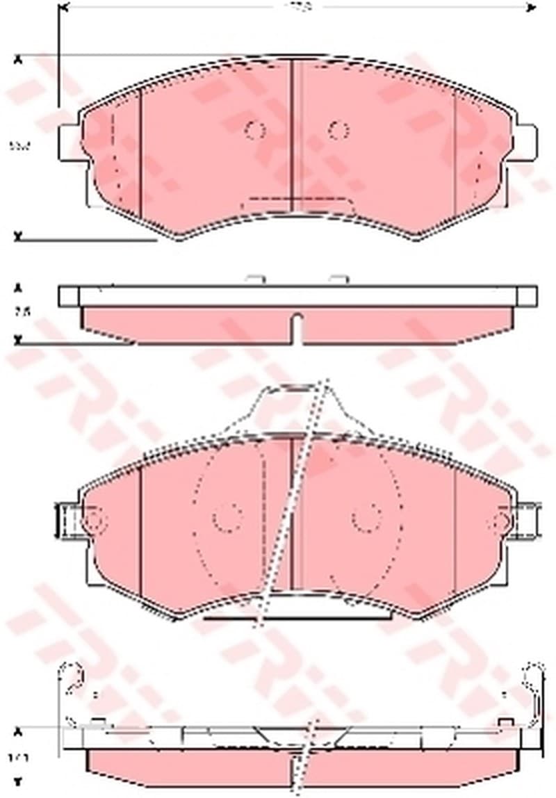Trw Pattini Freno Kia Magentis (Gd) 2.5 V6 Gdb3283