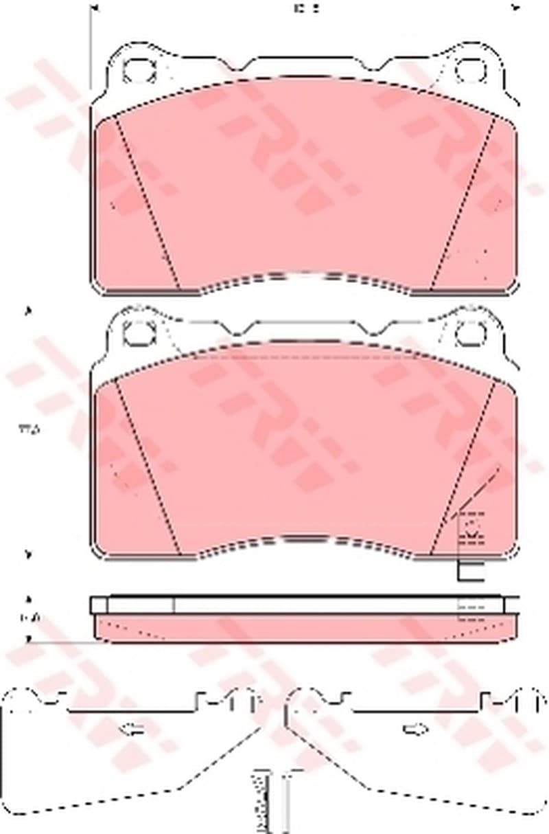 Trw Pattini Freno Subaru Impreza Saloon (Gd, Gg) 2.0 Gdb3349