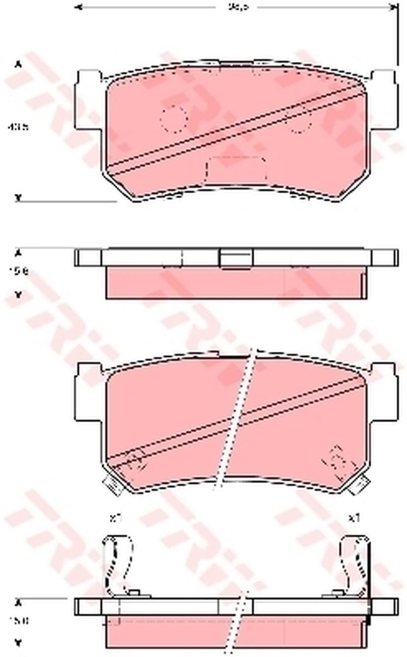 Trw Pattini Freno Ssangyong Musso Sports 2.9 D Gdb3382