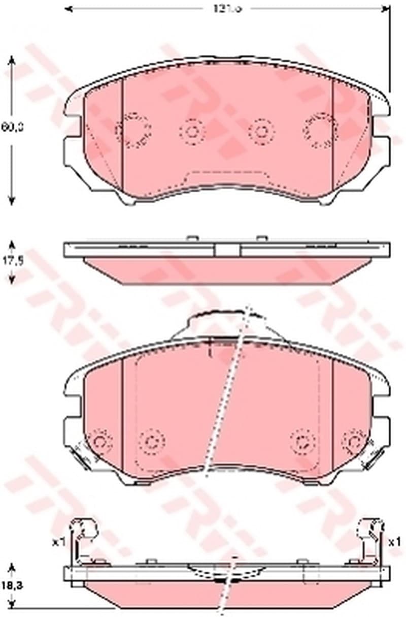 Trw Pattini Freno Hyundai Elantra (Xd) Crdi Gdb3386
