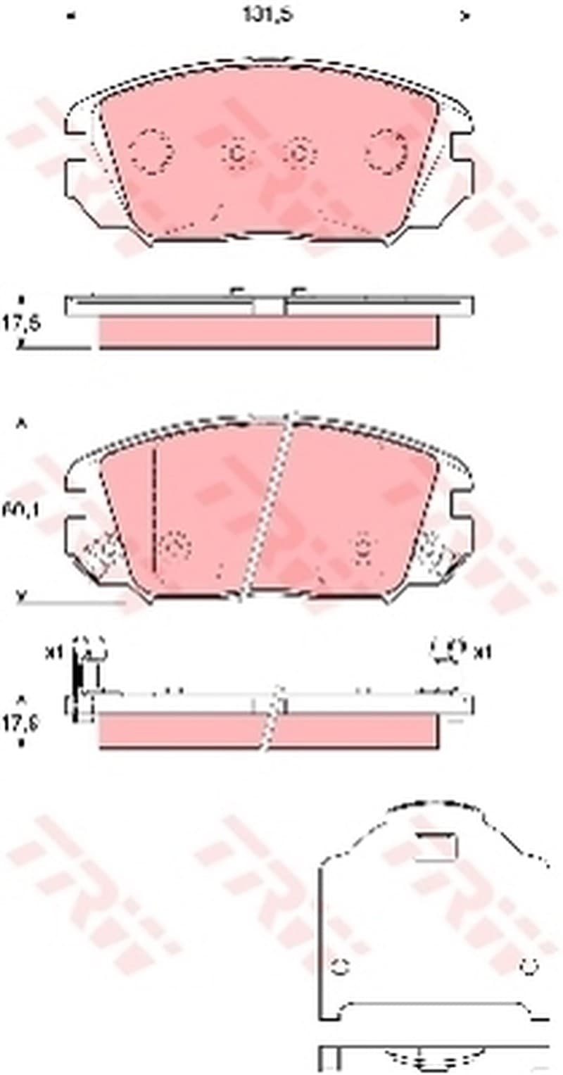 Trw Pattini Freno Hyundai Sonata Iv (Eu4) 2.0 Vvti Gl Gdb3409