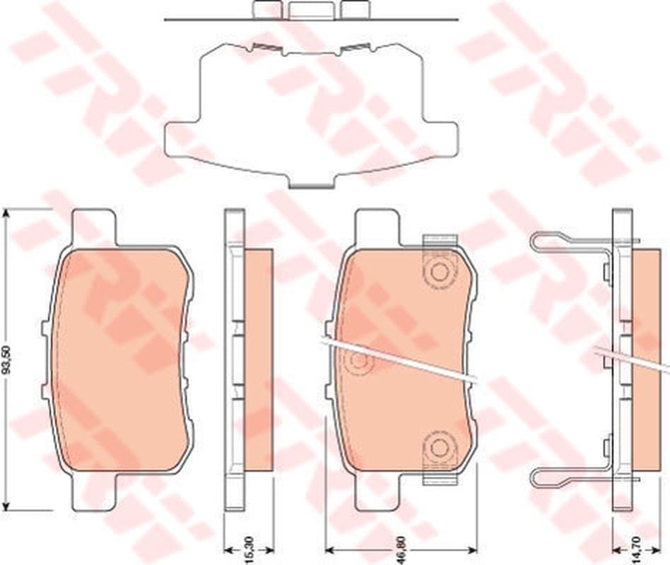 Trw Pattini Freno Honda Accorde Gdb3482