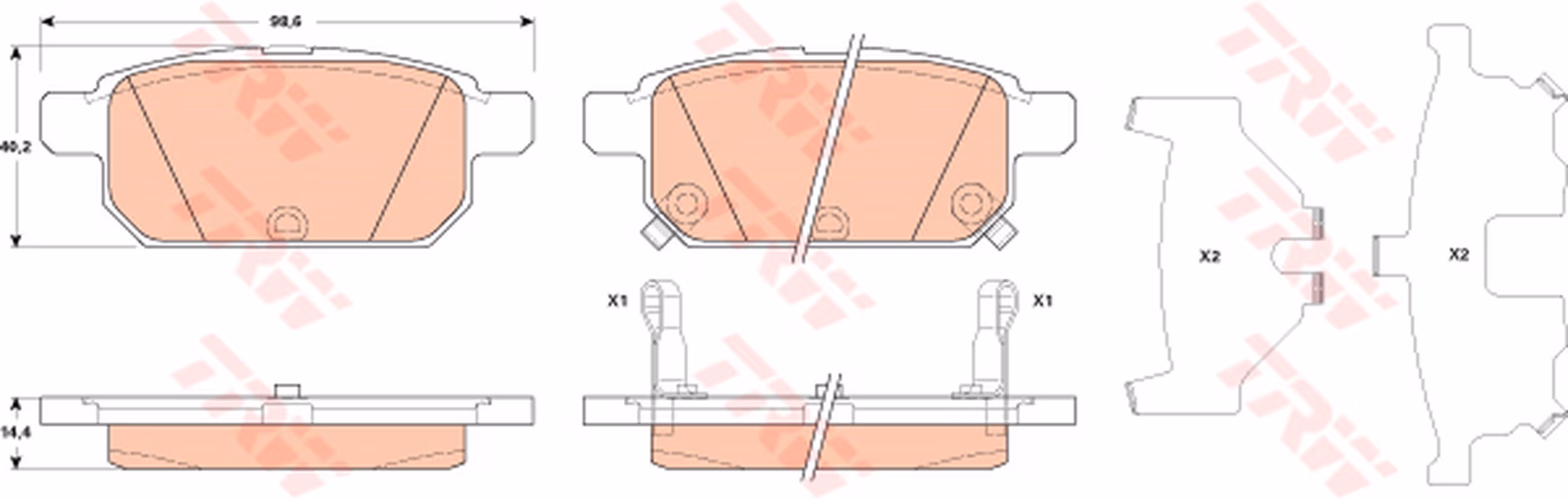Trw Kit Pastiglie Freno Suzuki Swift 1.2/1.3D 10/10> Gdb3529