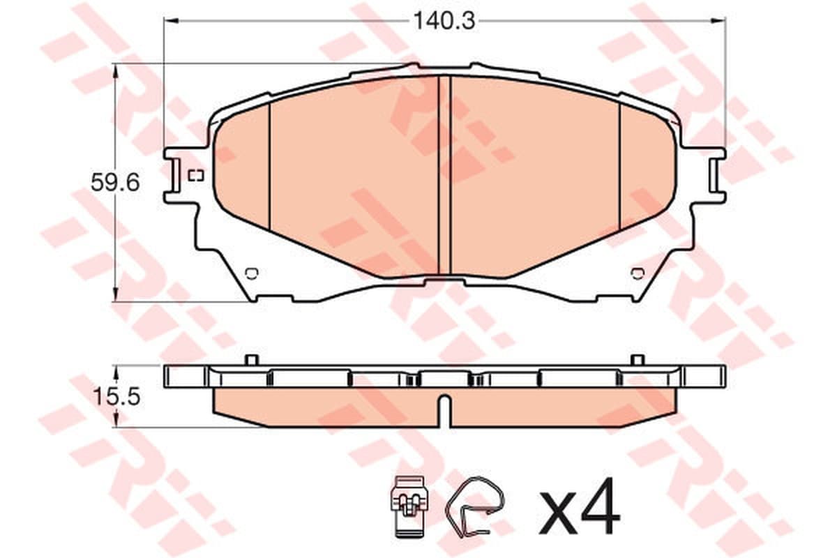 Trw Pastiglie Freno Mazda Gdb3580