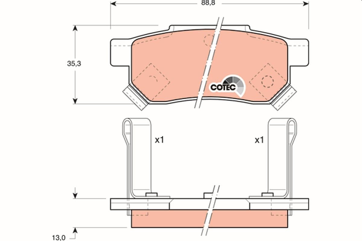 Trw Pattini Freno Honda Civic V Hatchback (Mb) 2.0 I Gdb499