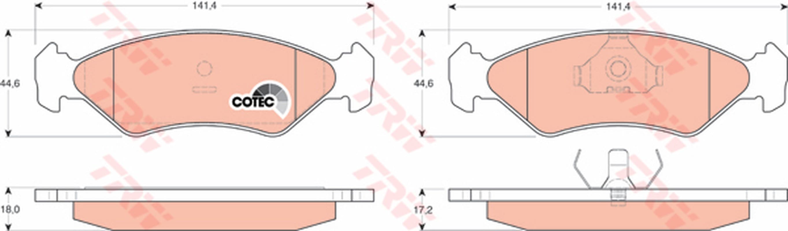Trw Pattini Freno Ford Fiesta Iii (Gfj) 1.4 Gdb953
