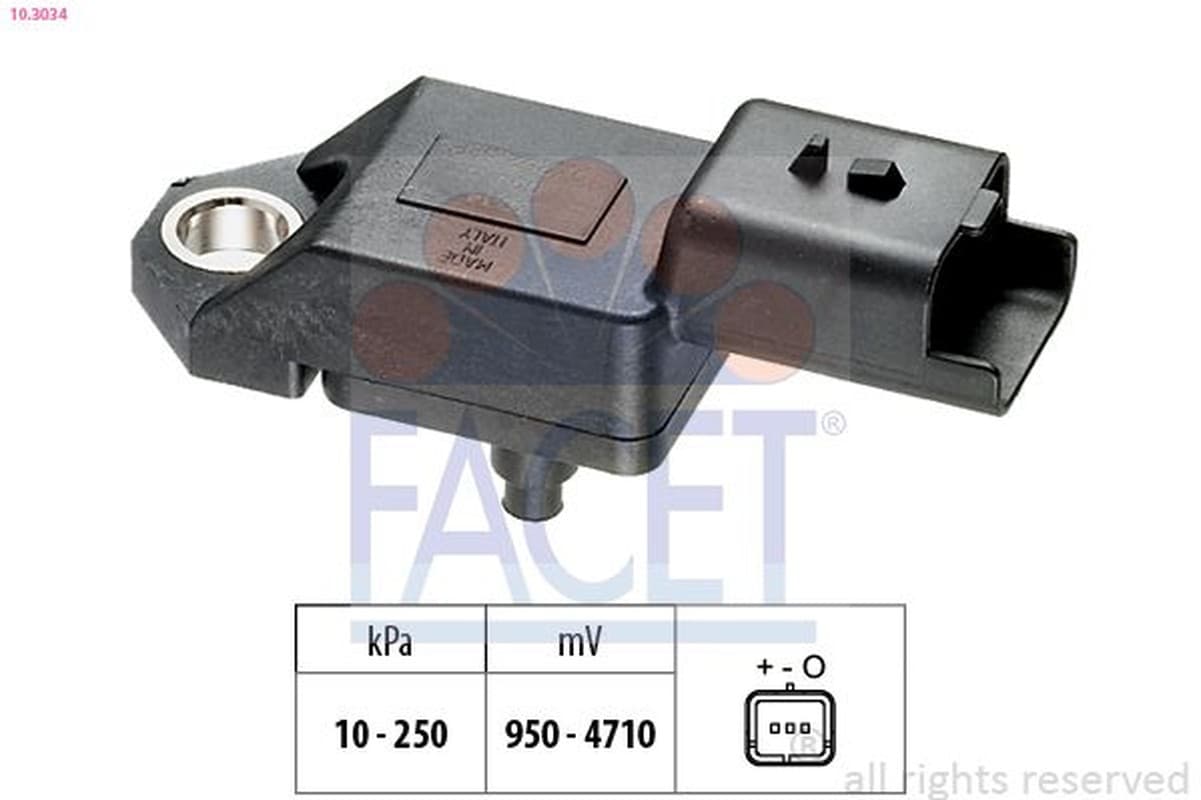 Facet Sensore Pressione Assoluta(Denso)Psa/Ford/Fiat/Lan 103034