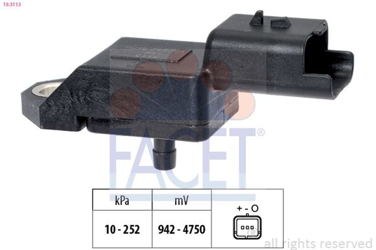Facet Sensore Pressione Citroen C1/C2/C3/ 1.4Hdi Ford Fi 103113