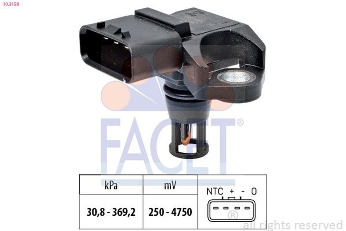 Facet Sensore Pressione Assoluta Opel Astra H/J 1.7Cdti 103158