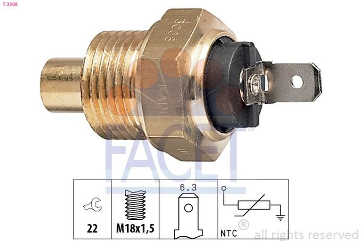 Facet Termistore Acqua Citroen Visa 73008
