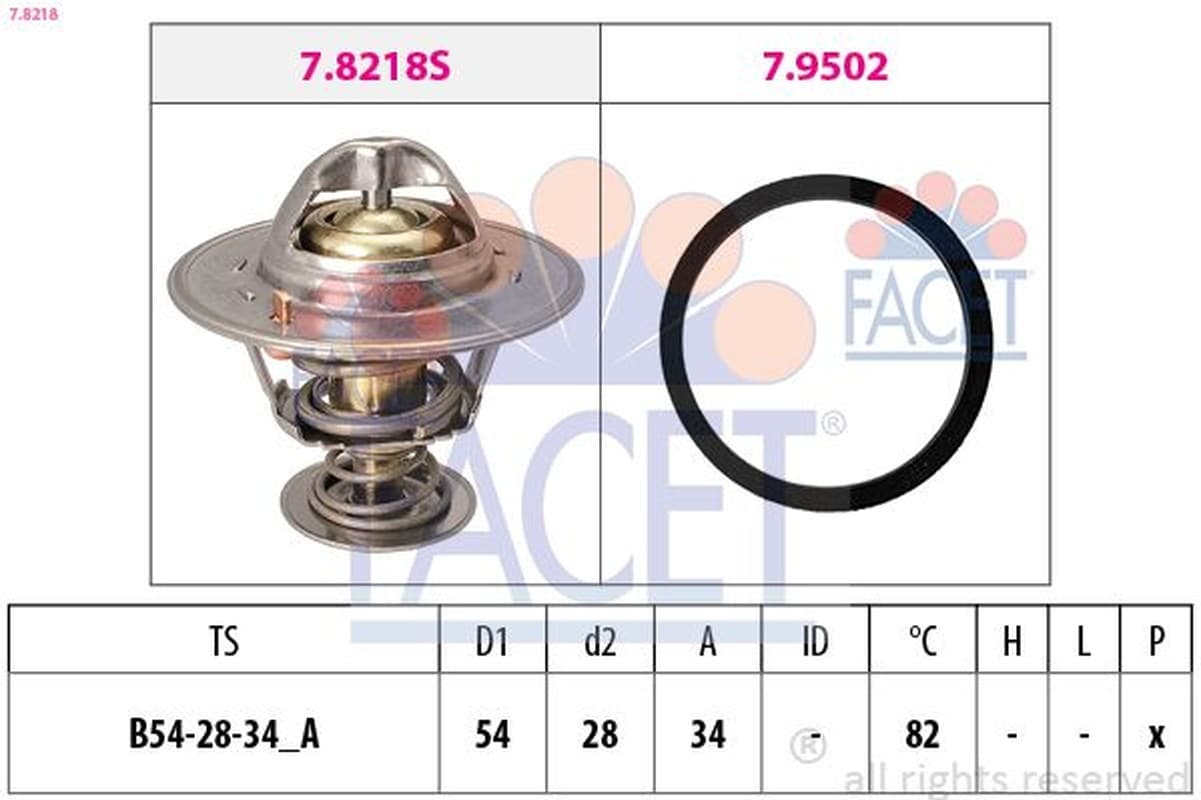 Facet Termostato F Tempra Tipo 1.8Ie 78218
