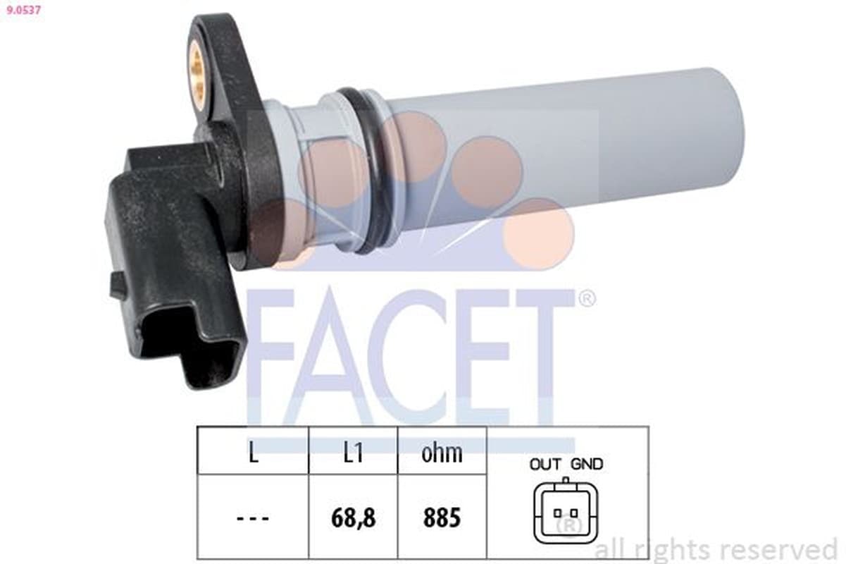 Facet Sensore Giri Alfa 159-Fiat Bravo 1.6 Mj-Bravo Fior 90537