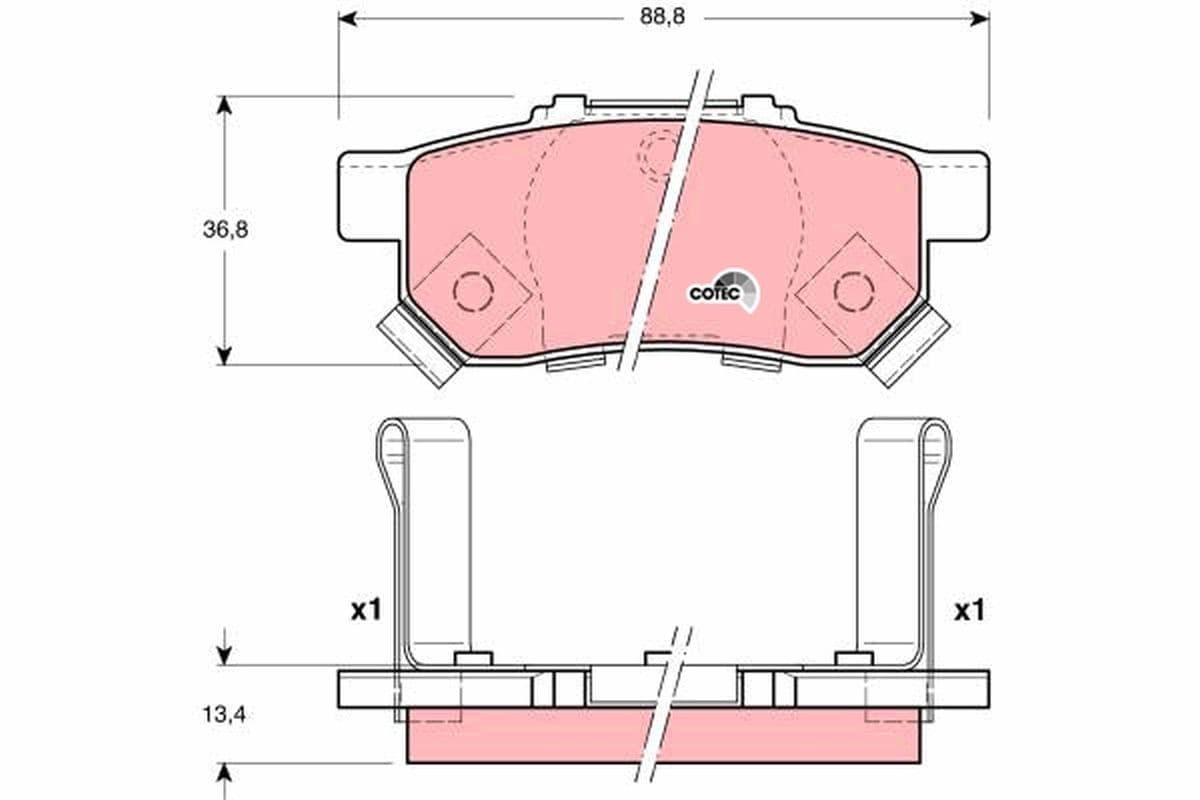 Trw Pattini Freno Honda Fit 1.3 Gdb3174