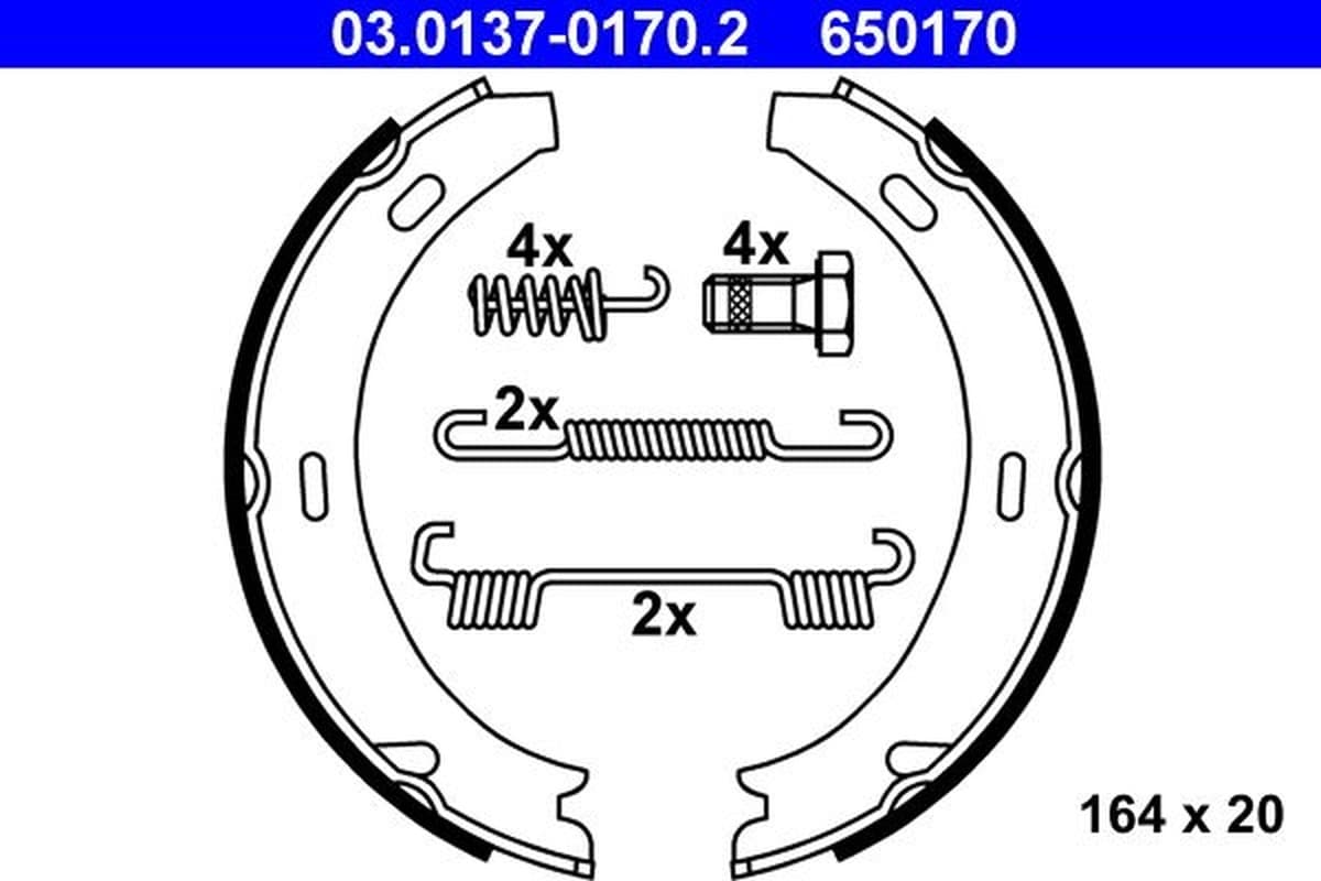 Ate Kit Ganasce, Freno Stazionamento 03.0137-0170.2