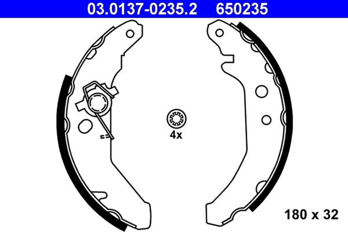 Ate Kit Ganasce Freno 03.0137-0235.2