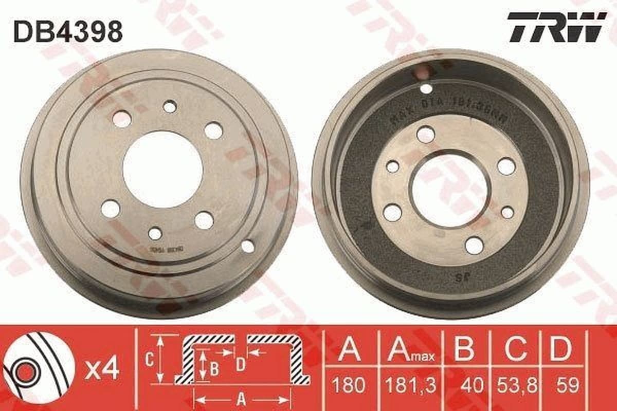 Trw Fiat Panda/Punto/Bravo 1.1 Post Db4398