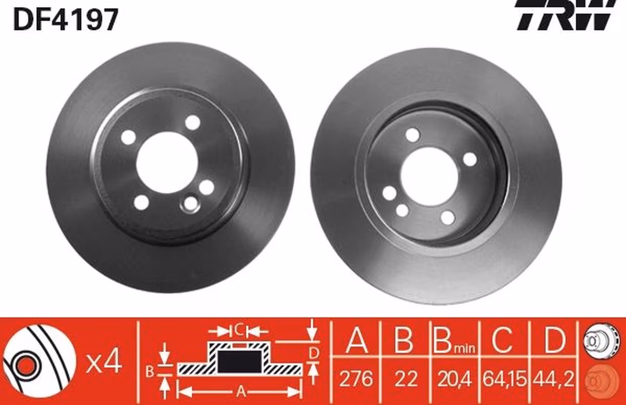 Trw Df Mini Mini (R50, R53) 1.6 S Works Df4197