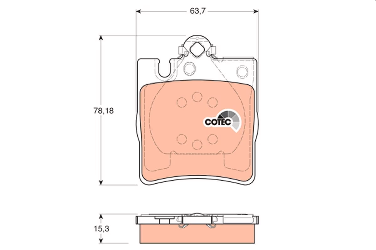 Trw Pattini Freno Mercedes Clk Convertible (A208) 32 Gdb1334