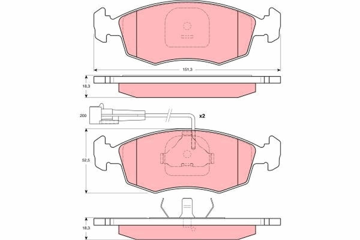 Trw Pattini Freno Fiat Palio (178Bx) 1.2 Gdb1341