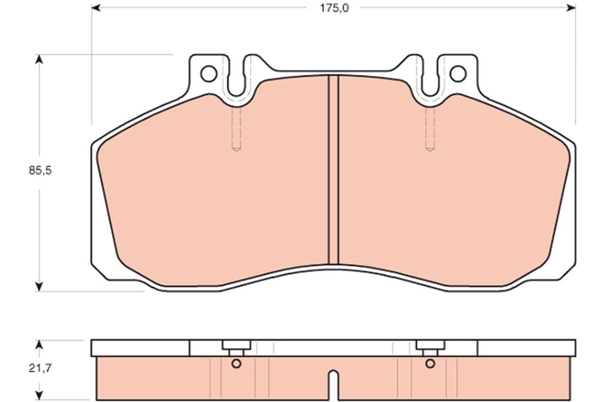 Trw Pattini Freno Mercedes Sprinter (905) 616 Cdi Pla Gdb1695